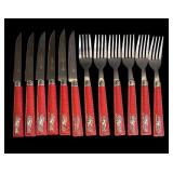 k - Two Vintage Persian Flatware Sets