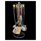 DR - Stainless Steel Kitchen Utensil Set with Stand - Knife Rack, Spoons & Spatulas