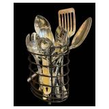 DR - Stainless Steel Kitchen Utensil Set with Stand - Knife Rack, Spoons & Spatulas