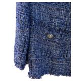 MBC - Anne Klein Tweed Bouclé Jacket - Blue - Size 14 - Women