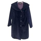 MBC - Vintage Kanteks 44 Navy Crocodile-Pattern Coat
