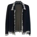 MBC - JKARA New York Black Beaded Sheer Jacket - Size L