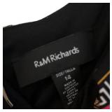 MBC - R&M Richards Dress - Pink/Black Ornate Print - Size 14
