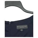 MBC - KM Collections by Mila Bell Navy Beaded Cocktail Dress - Size 14