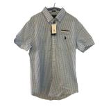 MBC - U.S. Polo Assn Stretch Short-Sleeve Shirt - Size M - Light Blue Gingham Check