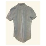 MBC - U.S. Polo Assn Stretch Short-Sleeve Shirt - Size M - Light Blue Gingham Check
