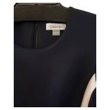 MBC - Calvin Klein Navy Dress With White Color-Block Panels - Size 4