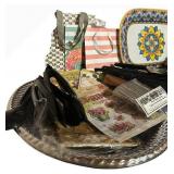 LL - Floral Ceramic Platter - Large Serving Plate & Mixed Tableware