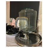 LL - Floral Ceramic Platter - Large Serving Plate & Mixed Tableware