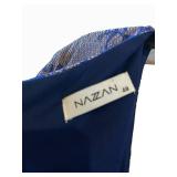 LL - NAZAN Blue Lace Overlay Dress - Evening/Cocktail, Size 48