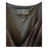 LL - Alex Evenings Sequined Wrap Top - Size L