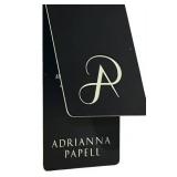 LL - Adrianna Papell Purple Ruched Evening Dress - Sheer Mesh Yoke