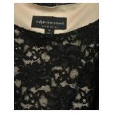 LL - Connected Apparel Black Lace Overlay Cocktail Dress - Size 14