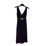 LL - Purple Evening Dress with Crystal Belt