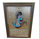 Framed Contemporary Arabic Calligraphy Art