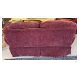 Maroon Upholstered Loveseat