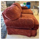 Maroon Upholstered Loveseat