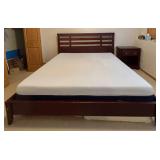 Bed Frame with Avenue Nightstand - Casual Cherry Finish