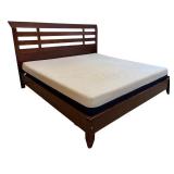 Bed Frame with Avenue Nightstand - Casual Cherry Finish