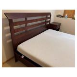 Bed Frame with Avenue Nightstand - Casual Cherry Finish