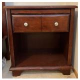 Bed Frame with Avenue Nightstand - Casual Cherry Finish