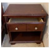 Bed Frame with Avenue Nightstand - Casual Cherry Finish