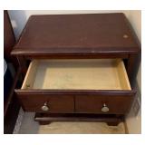 Bed Frame with Avenue Nightstand - Casual Cherry Finish