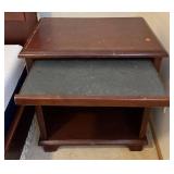 Bed Frame with Avenue Nightstand - Casual Cherry Finish