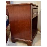 Bed Frame with Avenue Nightstand - Casual Cherry Finish