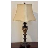 Antique-Style Table Lamp - Ornate Cast Metal Base