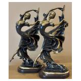 Pair of Antique Style Brass Ballet Dancer Figurines
