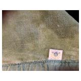 Sun Lion Blanket Floral Green Velvet Trim