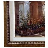 Framed Wall Art - Mediterranean Courtyard Scene