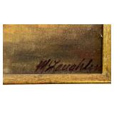 Framed Wall Art - Mediterranean Courtyard Scene