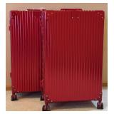 Red 2-Piece Hard Shell Luggage Set - Spinner Wheels