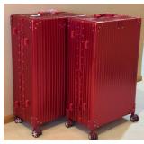 Red 2-Piece Hard Shell Luggage Set - Spinner Wheels