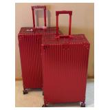Red 2-Piece Hard Shell Luggage Set - Spinner Wheels