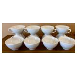 OLA Spain Tableware including 24 Oval Breakfast Saucers and 18 Mugs