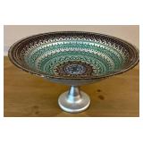 Turkish Iznik-Style Ceramic Pedestal Bowl