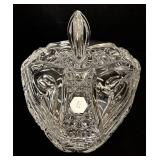 Vintage Crystal Footed Candy Dish with Lid