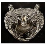 Vintage Crystal Footed Candy Dish with Lid