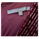 Julia Jordan Sequin Cocktail Dress - Size 14 - Plum