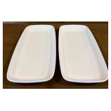 CerArt Made in Italy White Ceramic Platter Set - 4 Pieces