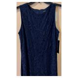 Sharagano Navy Lace Dress - Size 14 - New With Tags