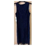Sharagano Navy Lace Dress - Size 14 - New With Tags
