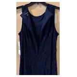 Sharagano Navy Lace Dress - Size 14 - New With Tags