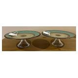 The Art of Tabletop Turquoise & Gold Cake Stand - Turkish Handmade