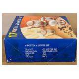 17-Piece Tea & Coffee Set - Teapot, Sugar Bowl, Creamer, 6 Cups & 6 Saucers