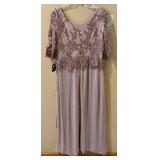 Le Bos 26722 Rose Long Dress - Size 16