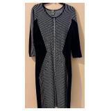 Taylor Sweater Dress - Black & White Knit, Size M